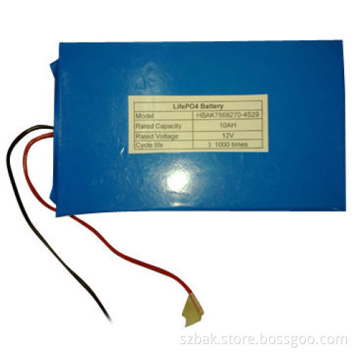 HBAK 7568270-4S29,12V 10AH, Lifepo4 battery pack, size: 75*68*270mm